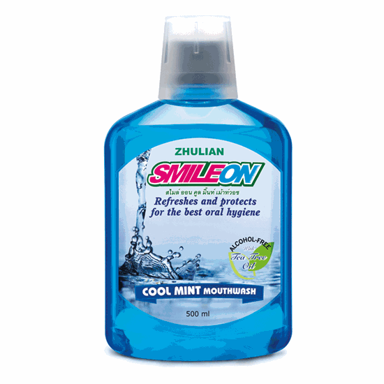 Picture of SmileOn Cool Mint Mouthwash (0% Alcohol)